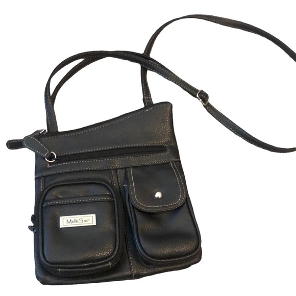 Multisac Organizer Black Crossbody Bag - Picture 1 of 11